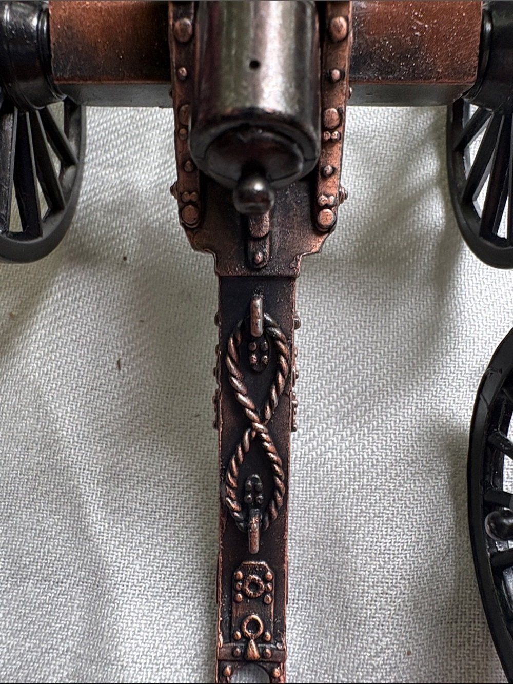 Vintage Civil War Style Cannon Figurines Set of 3 Miniature Decorative Cannons - Picture 7 of 10